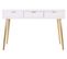 Meuble Console, Table Console En Bois Avec 3 Tiroirs Coloris Blanc - L. 120 X P. 41 X H. 78 Cm