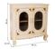 Meuble Console, Table Console En Bois  Avec 2 Portes Coloris Blanc - L. 96 X P. 42 X H. 90 Cm