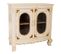 Meuble Console, Table Console En Bois  Avec 2 Portes Coloris Blanc - L. 96 X P. 42 X H. 90 Cm