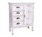 Meuble Console, Table Console En Bois Avec 4 Tiroirs Et 1 Porte Coloris Blanc