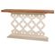 Meuble Console, Table Console En Bois Sculpté Coloris Blanc, Naturel