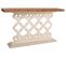 Meuble Console, Table Console En Bois Sculpté Coloris Blanc, Naturel