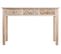 Meuble Console, Table Console En Bois Sculpté Coloris Blanc Vieilli - L. 120 X P. 35  X H. 80 Cm