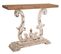 Meuble Console, Table Console En Bois Sculpté Coloris Blanc, Naturel  - L. 120  X P. 36 X H. 92 Cm