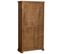 Armoire, Placard En Bois Avec 2 Portes Coloris Marron - L. 90  X P. 40  X H. 180 Cm