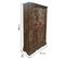 Armoire, Placard En Bois Coloris Marron Vieilli - Longueur 127 X Profondeur 45 X Hauteur 208 Cm