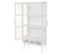 Vitrine, Meuble De Rangement En Bois Coloris Blanc - L. 72 X P. 40,5 X H. 158,5 Cm