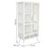 Vitrine, Meuble De Rangement En Bois Coloris Blanc - L. 72 X P. 40,5 X H. 158,5 Cm