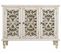 Buffet, Meuble De Rangement En Bois Avec 3 Portes Coloris Blanc - L. 120 X P. 40 X H. 91 Cm