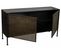 Buffet, Meuble De Rangement En Métal Avec 2 Portes Coloris Noir - L. 120  X P. 36 X H. 64 Cm