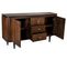 Buffet, Meuble De Rangement En Bois Avec 3 Tiroirs Et 2 Portes Coloris Marron