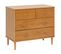 Commode, Meuble De Rangement  Avec 4 Tiroirs En Bois Coloris Marron  - L. 90 X P. 46 X H. 80,5  Cm