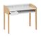 Table Du Bureau, Meuble Du Bureau En Bois Coloris Blanc, Naturel - L. 100 X P. 52 X H. 85 Cm