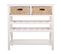 Buffet, Meuble De Rangement En Bois Avec 2 Tiroirs Coloris Blanc - L. 88 X P. 38 X H. 86 Cm