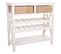 Buffet, Meuble De Rangement En Bois Avec 2 Tiroirs Coloris Blanc - L. 88 X P. 38 X H. 86 Cm