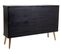 Buffet, Meuble De Rangement En Bois Avec 3 Portes Coloris Noir  - L. 118 X P. 37 X H. 80 Cm