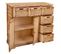 Buffet, Meuble De Rangement En Bois Avec 6 Tiroirs Et 2 Portes Coloris Naturel