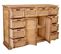 Buffet, Meuble De Rangement En Bois Avec 10 Tiroirs Et 2 Portes Coloris Naturel