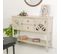 Buffet, Meuble De Rangement En Bois Avec 2 Tiroirs Et 2 Portes Coloris Blanc