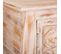 Buffet, Meuble De Rangement En Bois Avec 4 Portes Coloris Blanc Vieilli  - L. 165 X P. 40 X H. 83 Cm