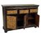 Buffet, Meuble De Rangement En Bois Sculpté Coloris Doré, Noir  - L. 147 X P. 45 X H. 96 Cm