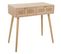 Meuble Console, Table Console En Bois Avec 2 Tiroirs Coloris Naturel  - L. 80 X P. 42 X H. 72 Cm