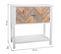 Meuble Console, Table Console En Bois Laqué Blanc Avec 2 Portes  - L. 92  X P. 39 X H. 91 Cm