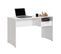 Meuble Du Bureau, Table De Bureau En Bois Coloris Blanc - Longueur 120 X Profondeur 60 Cm