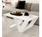 Table Basse, Table De Salon Coloris Blanc - Longueur 110 X Profondeur 60 X Hauteur 40 Cm