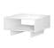 Table Basse, Table De Salon Coloris Blanc - Longueur 60 X Profondeur 60 X Hauteur 32 Cm