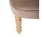 Fauteuil En Velours Coloris Taupe Et Bois Coloris Naturel -  L.  68 X P. 66 X H. 72   Cm