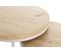 Lot De 2 Tables D'appoints En Métal Coloris Blanc Et Bois Coloris Chêne Clair