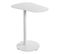 Table D'appoint En Métal Laqué Coloris Blanc - Longueur  53 X Profondeur 38 X Hauteur 60 Cm