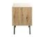 Meuble Console, Table Console Avec 1 Tiroir En Bois Coloris Chêne Et Métal Noir