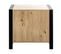 Meuble Console, Table Console Avec 2 Tiroirs En Bois Coloris Chêne Et Métal Noir