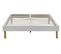 Sommier Tapissier Blanc + Pieds En 20 Cm Pour Matelas En 90x190 - Gregory