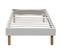 Sommier Tapissier Blanc + Pieds En 20 Cm Pour Matelas En 90x200 - Gregory