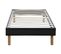 Sommier Tapissier Noir + Pieds En 20 Cm Pour Matelas En 80x190  - Gregory