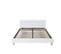 Lit + Sommier +tête De Lit Capitonnee Blanc + Pieds En 10 Cm Pour Matelas En 120x190 - 2 X 13 Lattes