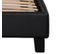 Lit + Sommier + Tête De Lit Capitonnee Noir + Pieds En 10 Cm Pour Matelas En 160x200 - 2 X 13 Lattes