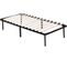 Sommier Noir Cadre A Lattes + 4 Pieds  70x190 X 29 Cm En  Metal - Anya