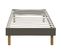 Sommier Tapissier Gris Adrien + Pieds En 20 Cm Pour Matelas En 90x200 - 13 Lattes