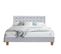 Ensemble Lit Frederic Blanc 140x200 + Matelas Mousse Super Deluxe