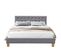 Ensemble Lit Frederic Gris 140x200 + Matelas Mousse Super Deluxe