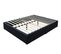 Lit Coffre Loris  Noir + Pieds Pour Matelas 140x190 Cm - 2 X 12 Lattes