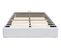 Lit Coffre Loris Blanc + Pieds Pour Matelas 120x190 Cm - 2 X 12 Lattes