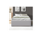 Solide Lit Coffrer Gris + Pieds Pour Matelas 90x200 Cm - 12 Lattes