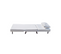 Fauteuil Convertible Lit Une Place Tissu Velours Blanc: 80 X 90 X 84 Cm - Lit: 80 X 190 X 28 Cm