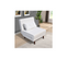 Fauteuil Convertible Lit Une Place Tissu Velours Blanc: 80 X 90 X 84 Cm - Lit: 80 X 190 X 28 Cm