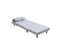 Fauteuil Convertible Lit Une Place Tissu Velours Gris: 80 X 90 X 84 Cm - Lit: 80 X 190 X 28 Cm